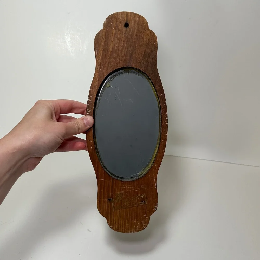 Vintage Charles Lesters Wood Wall Sconce Mirror Candle Holder South Carolina